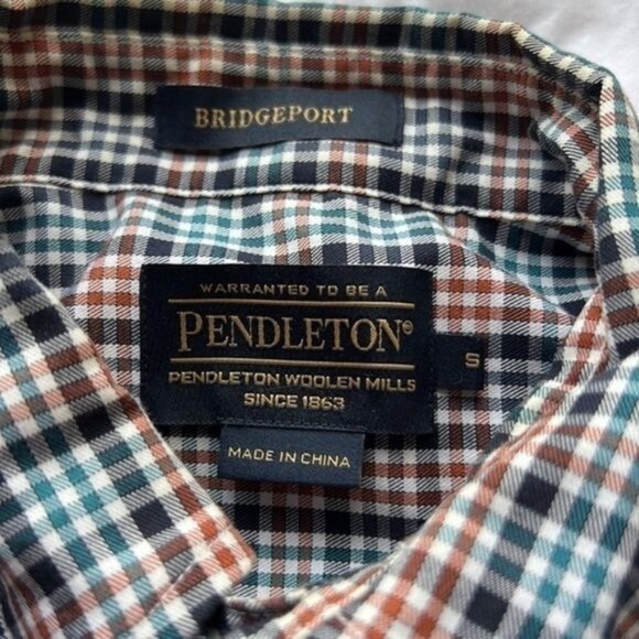 Pendleton Mens Long Sleeve Plaid Button Down Shirt Size S 100% Cotton Multi-Colo - Picture 3 of 11